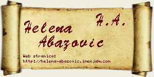 Helena Abazović vizit kartica